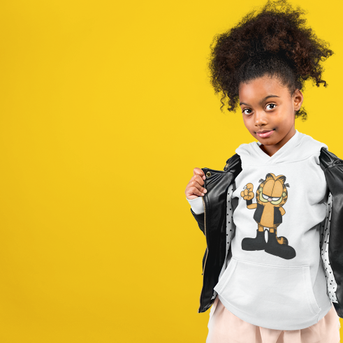 Biker Kitty - Big Fat Hairy Deal Kids Hoodie - Apparel - Bumblegee Designs