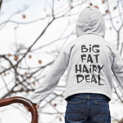 Biker Kitty - Big Fat Hairy Deal Kids Hoodie - Apparel - Bumblegee Designs