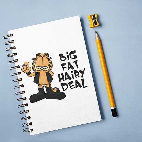 Biker Kitty - Big Fat Hairy Deal Ringbound Notebook - Stationery - Bumblegee Designs