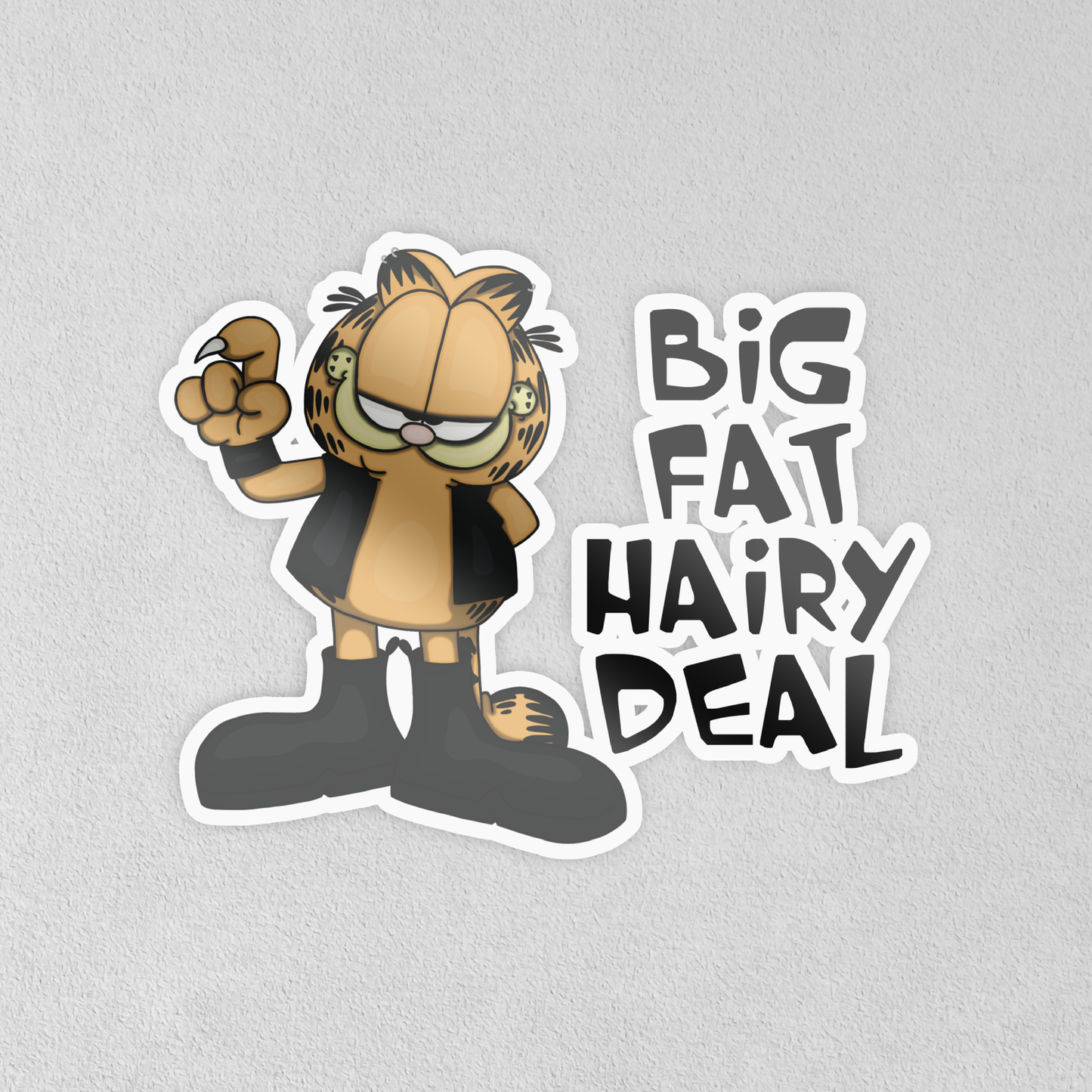 Biker Kitty - Big Fat Hairy Deal Sticker - Stickers - Bumblegee Designs
