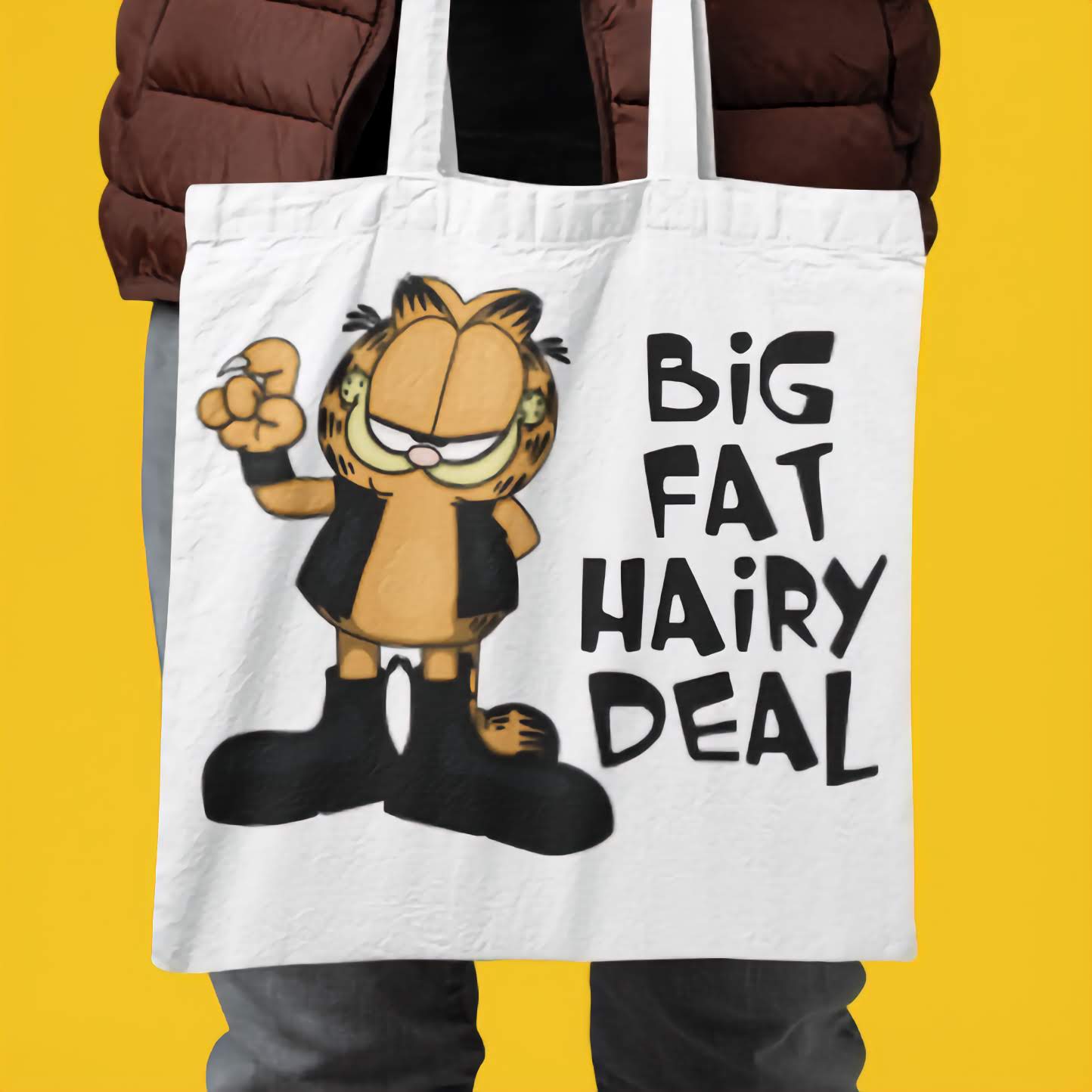 Biker Kitty - Big Fat Hairy Deal Tote Bag - Accessories - Bumblegee Designs