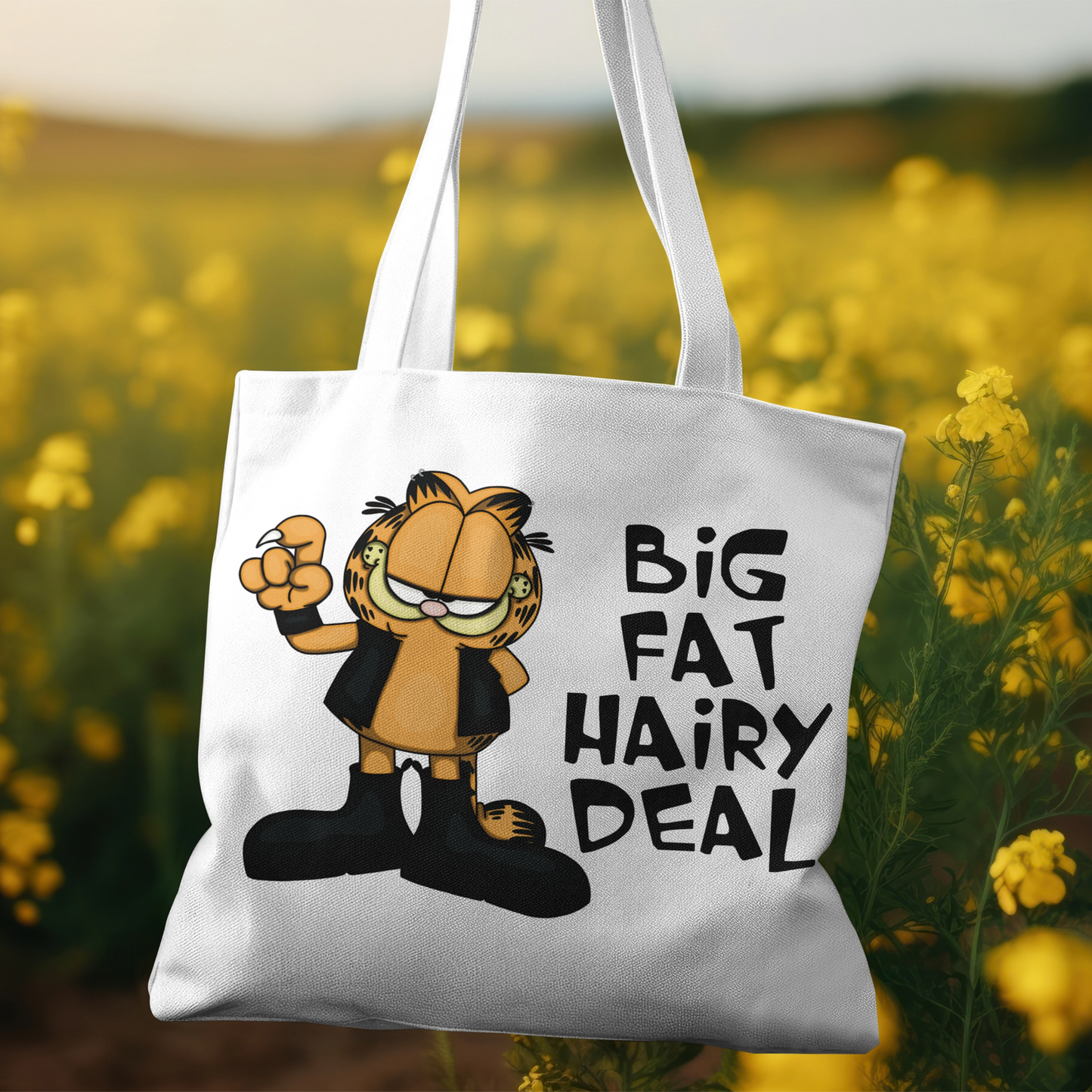 Biker Kitty - Big Fat Hairy Deal Tote Bag - Accessories - Bumblegee Designs