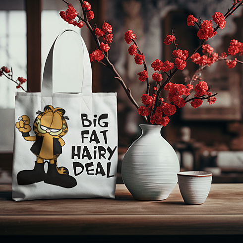 Biker Kitty - Big Fat Hairy Deal Tote Bag - Accessories - Bumblegee Designs
