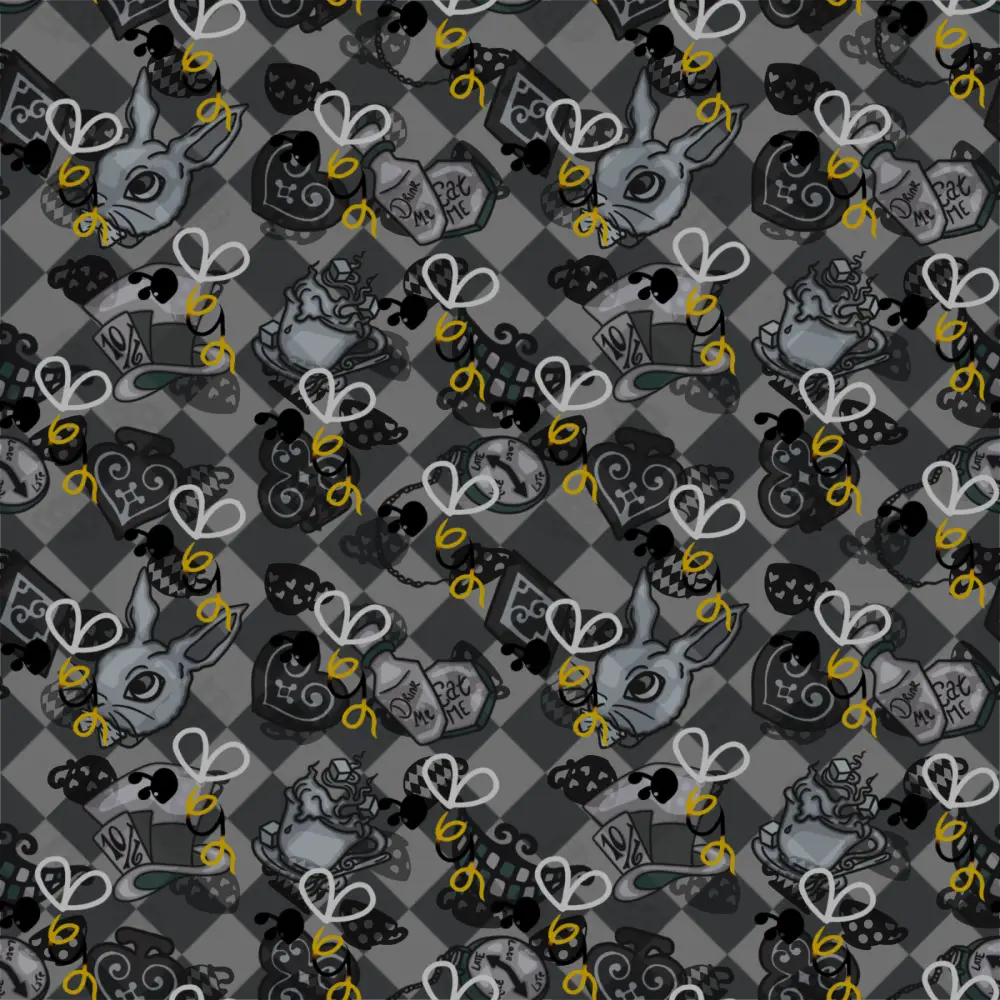 Chequered Teaparty Seamless Design - Digital Download - Bumblegee Designs