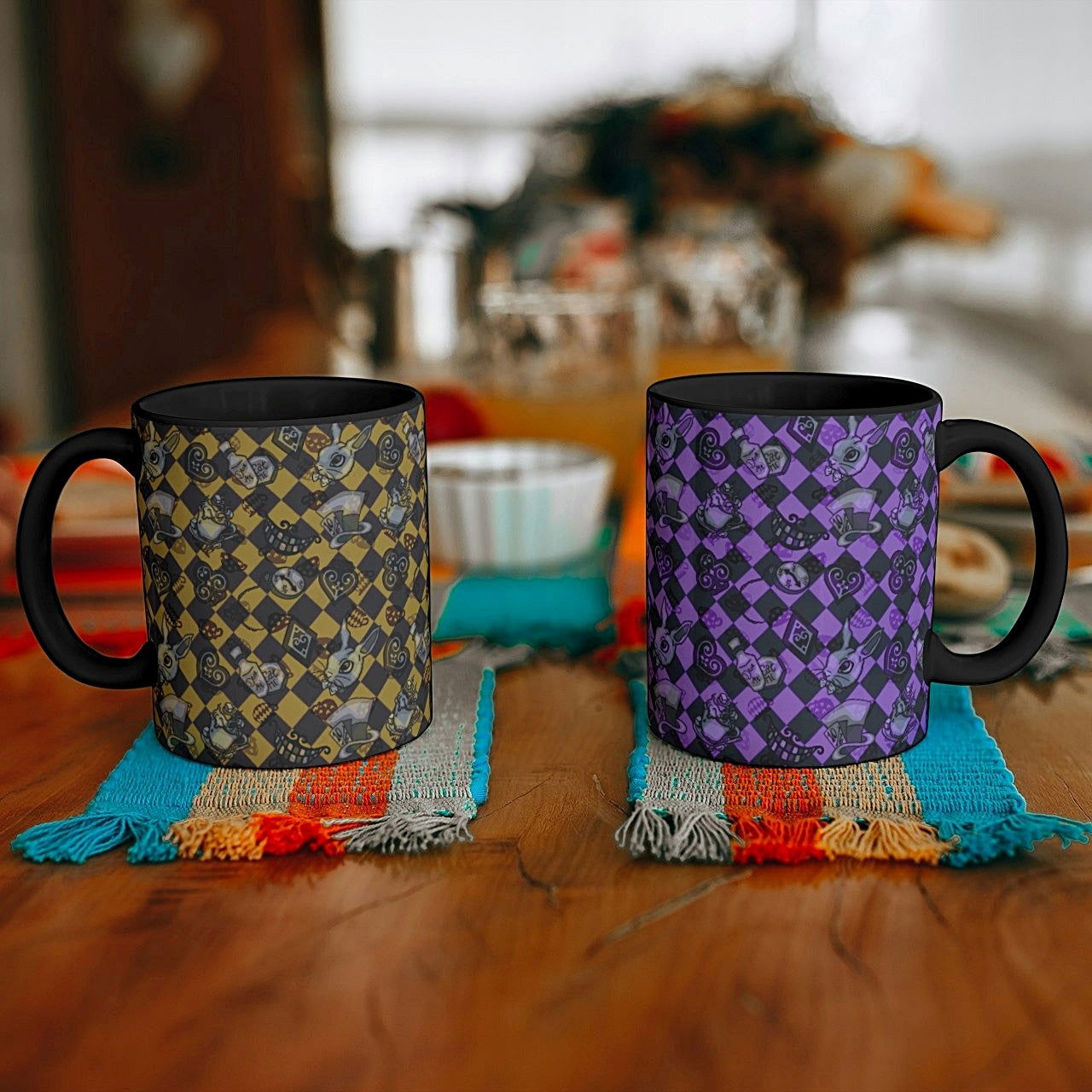 Chequered Teaparty Seamless Design - Digital Download - Bumblegee Designs