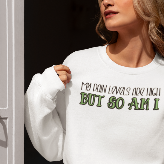 My Pain Levels Are High Sweatshirt - Apparel - Bumblegee Designs
