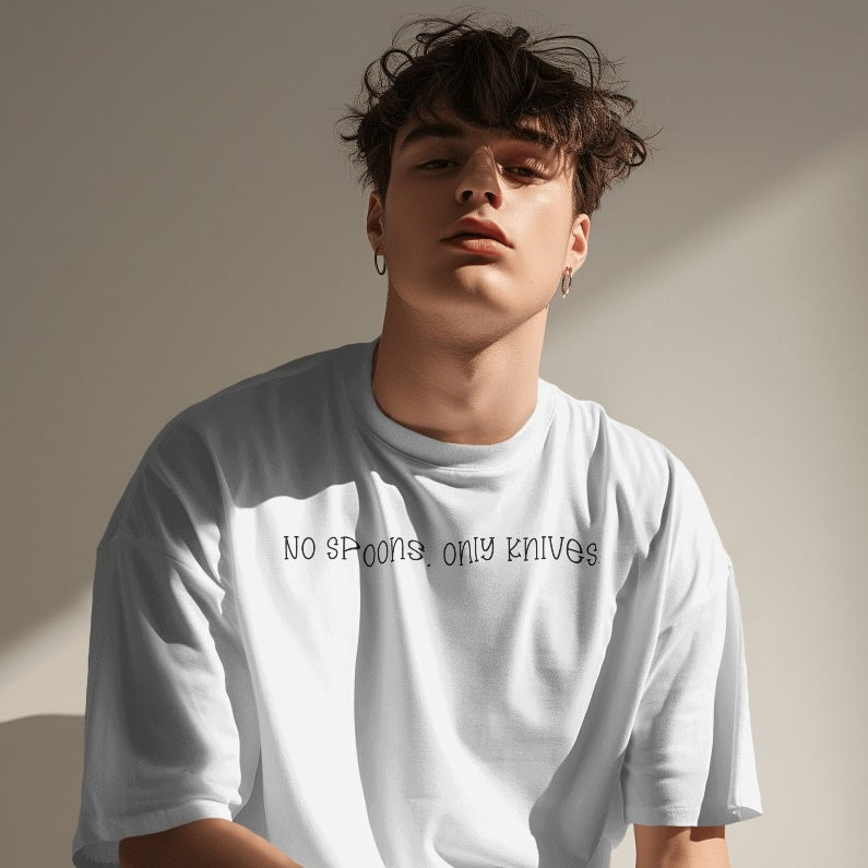 No Spoons, Only Knives T-Shirt - Apparel - Bumblegee Designs