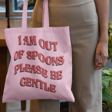 Out of Spoons Tote Bag - Accessories - Bumblegee Designs