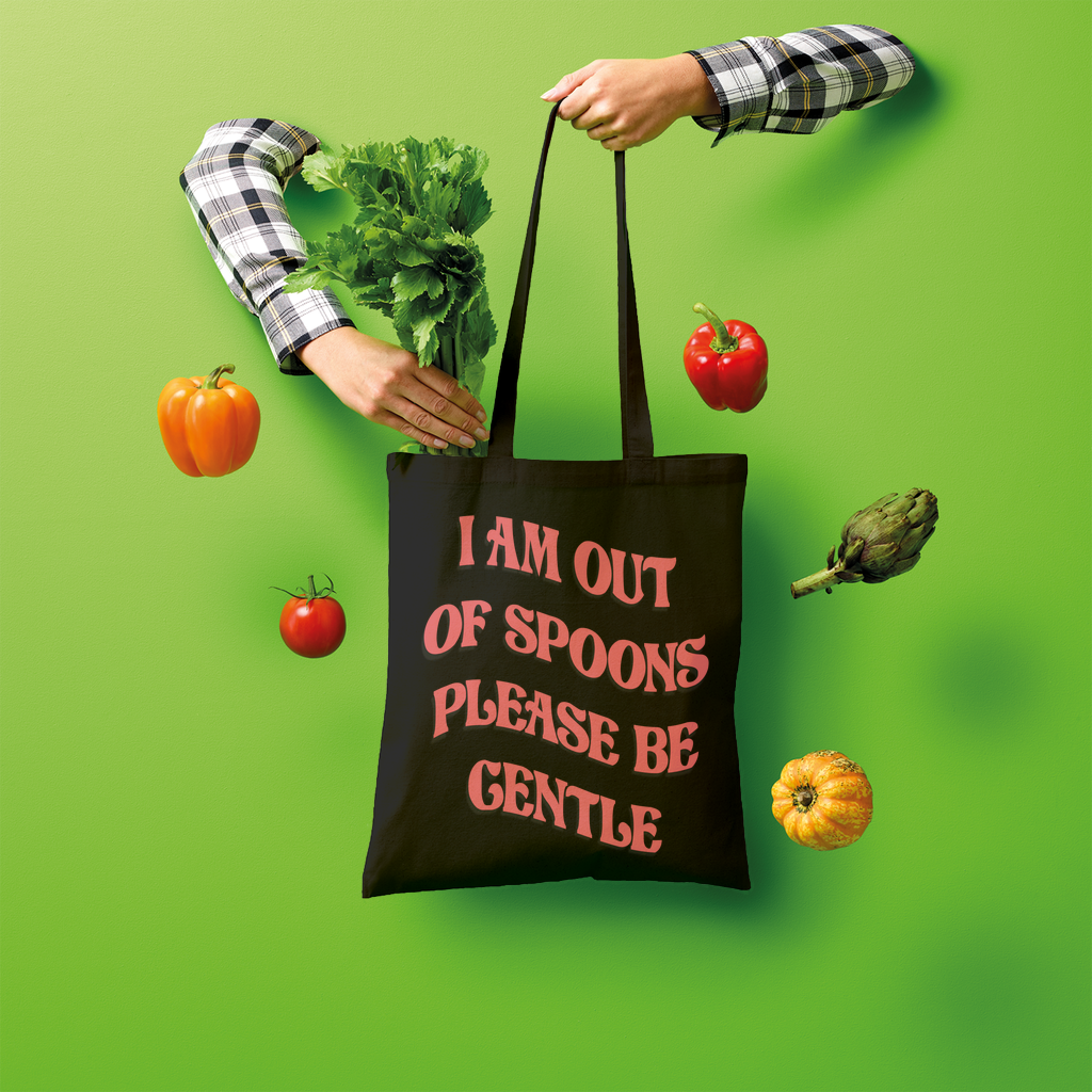 Out of Spoons Tote Bag - Accessories - Bumblegee Designs