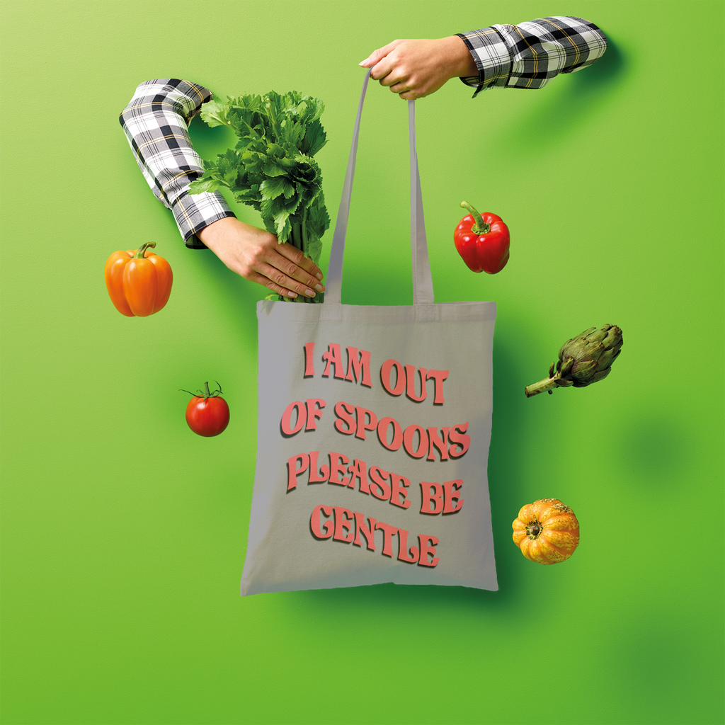 Out of Spoons Tote Bag - Accessories - Bumblegee Designs