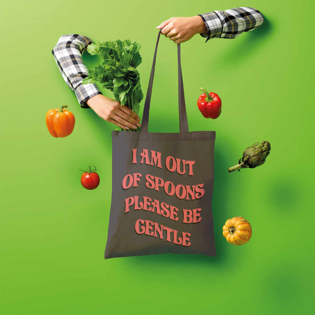 Out of Spoons Tote Bag - Accessories - Bumblegee Designs