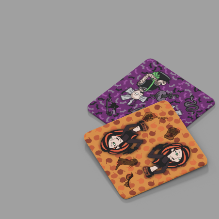 Punk Doll Coaster - Homeware - Bumblegee Designs