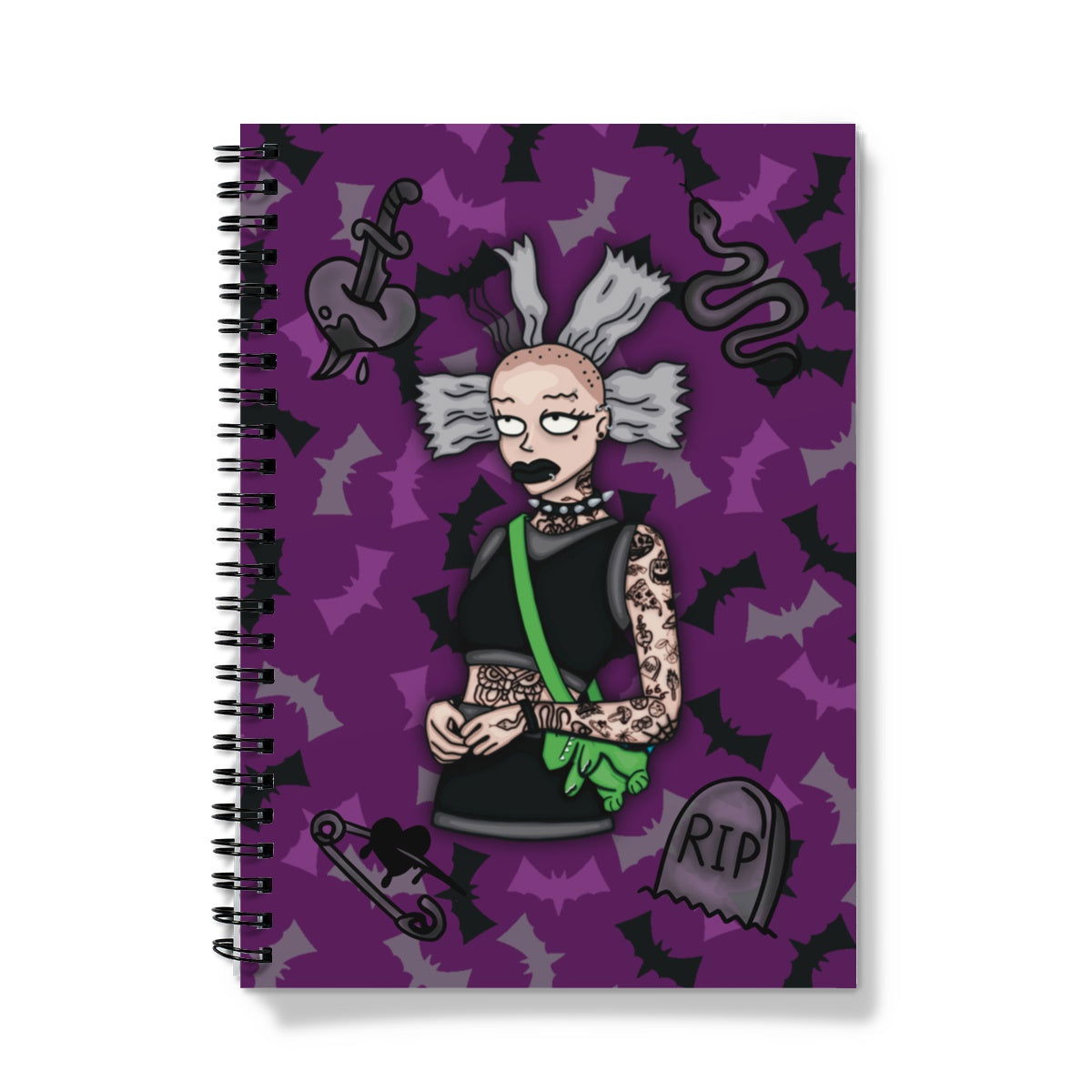 Punk Doll Ringbound Notebook - Stationery - Bumblegee Designs