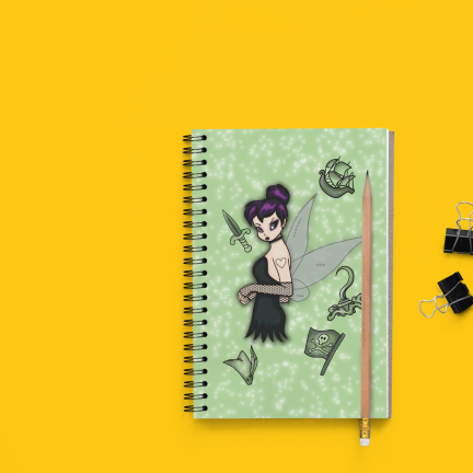 Rebel Fairy Ringbound Notebook - Stationery - Bumblegee Designs