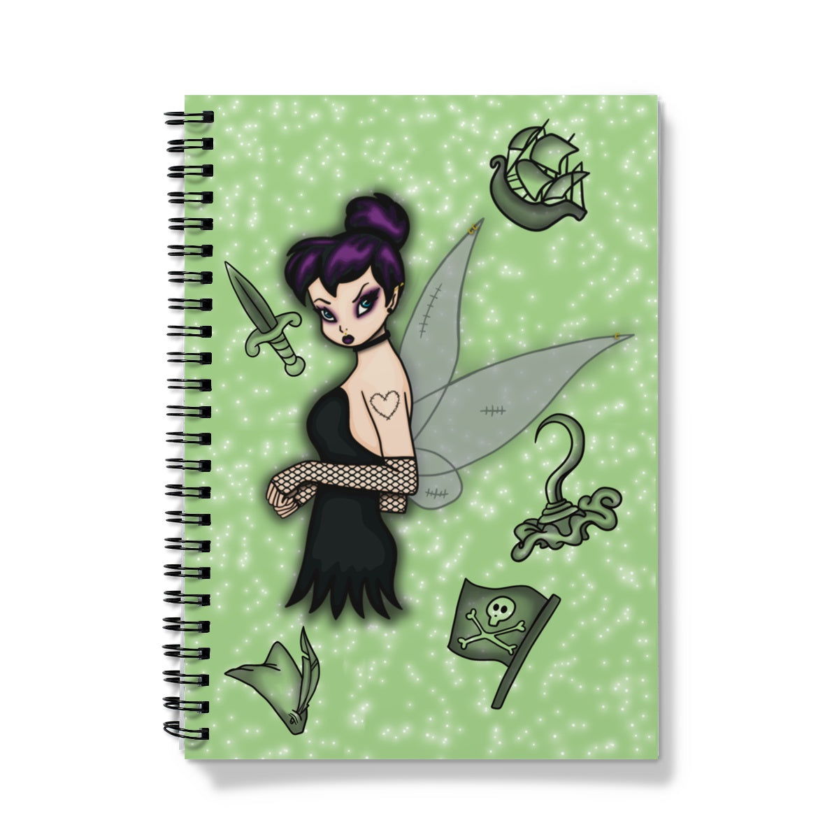 Rebel Fairy Ringbound Notebook - Stationery - Bumblegee Designs