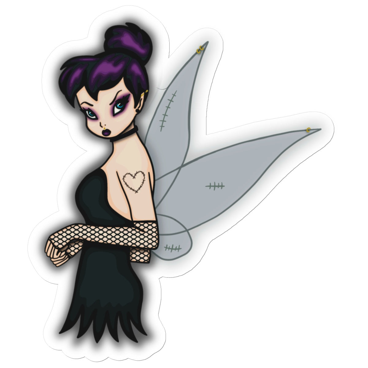 Rebel Fairy Sticker - Stickers - Bumblegee Designs