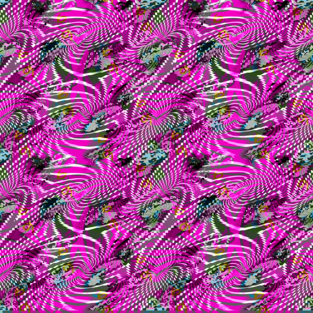 Snakes N Shrooms Seamless Design - Digital Download - Bumblegee Designs