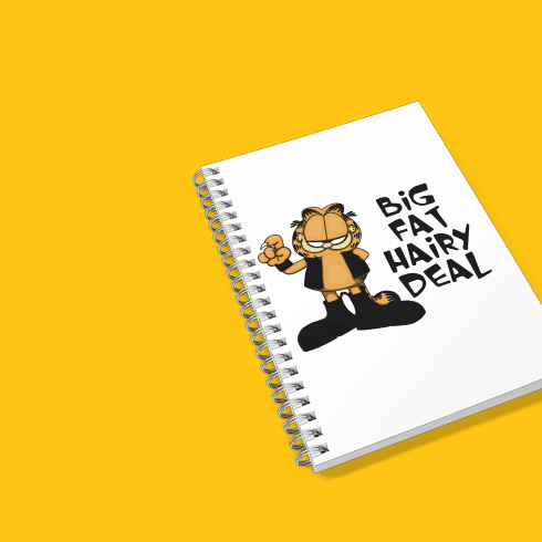 Biker Kitty - Big Fat Hairy Deal Ringbound Notebook - Stationery - Bumblegee Designs