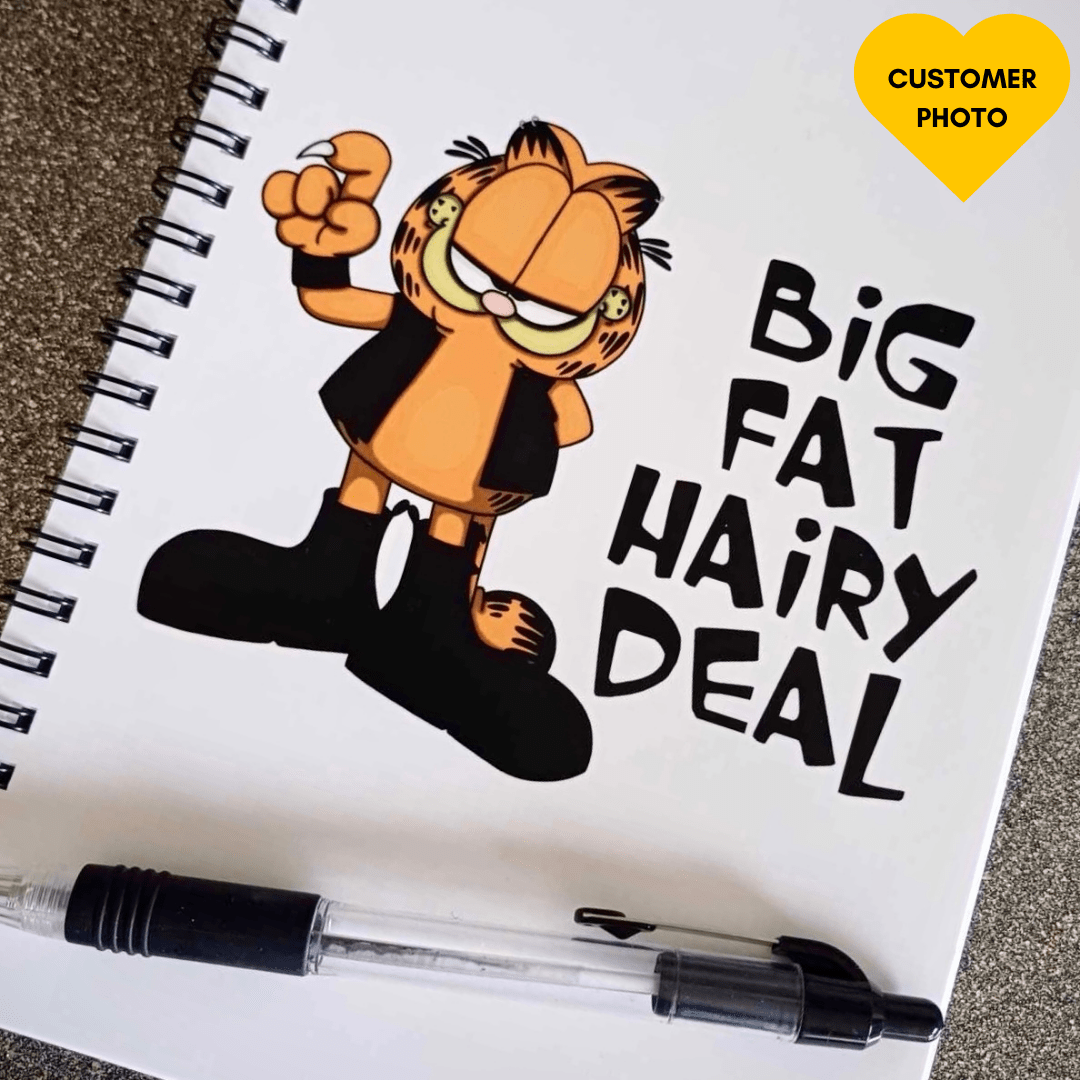 Biker Kitty - Big Fat Hairy Deal Ringbound Notebook - Stationery - Bumblegee Designs