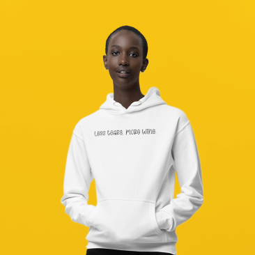 Less Tears, More Wine Hoodie - Apparel - Bumblegee Designs