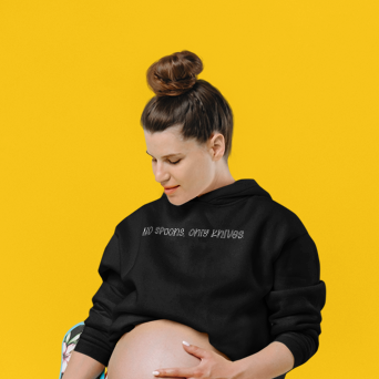 No Spoons, Only Knives Hoodie - Apparel - Bumblegee Designs