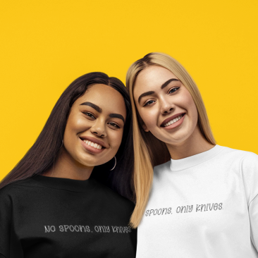 No Spoons, Only Knives Sweatshirt - Apparel - Bumblegee Designs