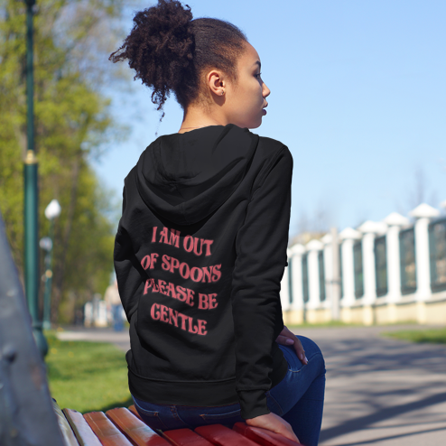 Out Of Spoons Hoodie - Apparel - Bumblegee Designs