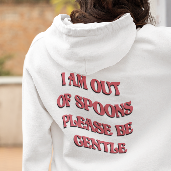 Out Of Spoons Hoodie - Apparel - Bumblegee Designs