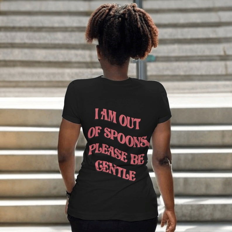 Out Of Spoons T-Shirt - Apparel - Bumblegee Designs