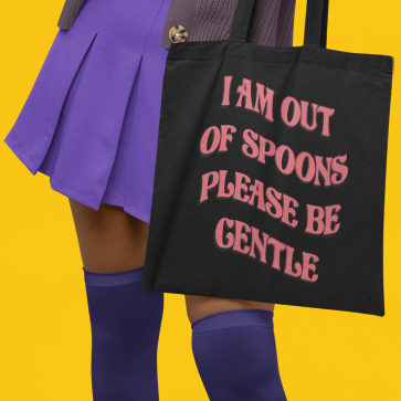 Out of Spoons Tote Bag - Accessories - Bumblegee Designs