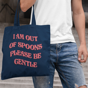 Out of Spoons Tote Bag - Accessories - Bumblegee Designs