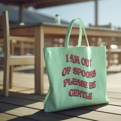 Out of Spoons Tote Bag - Accessories - Bumblegee Designs