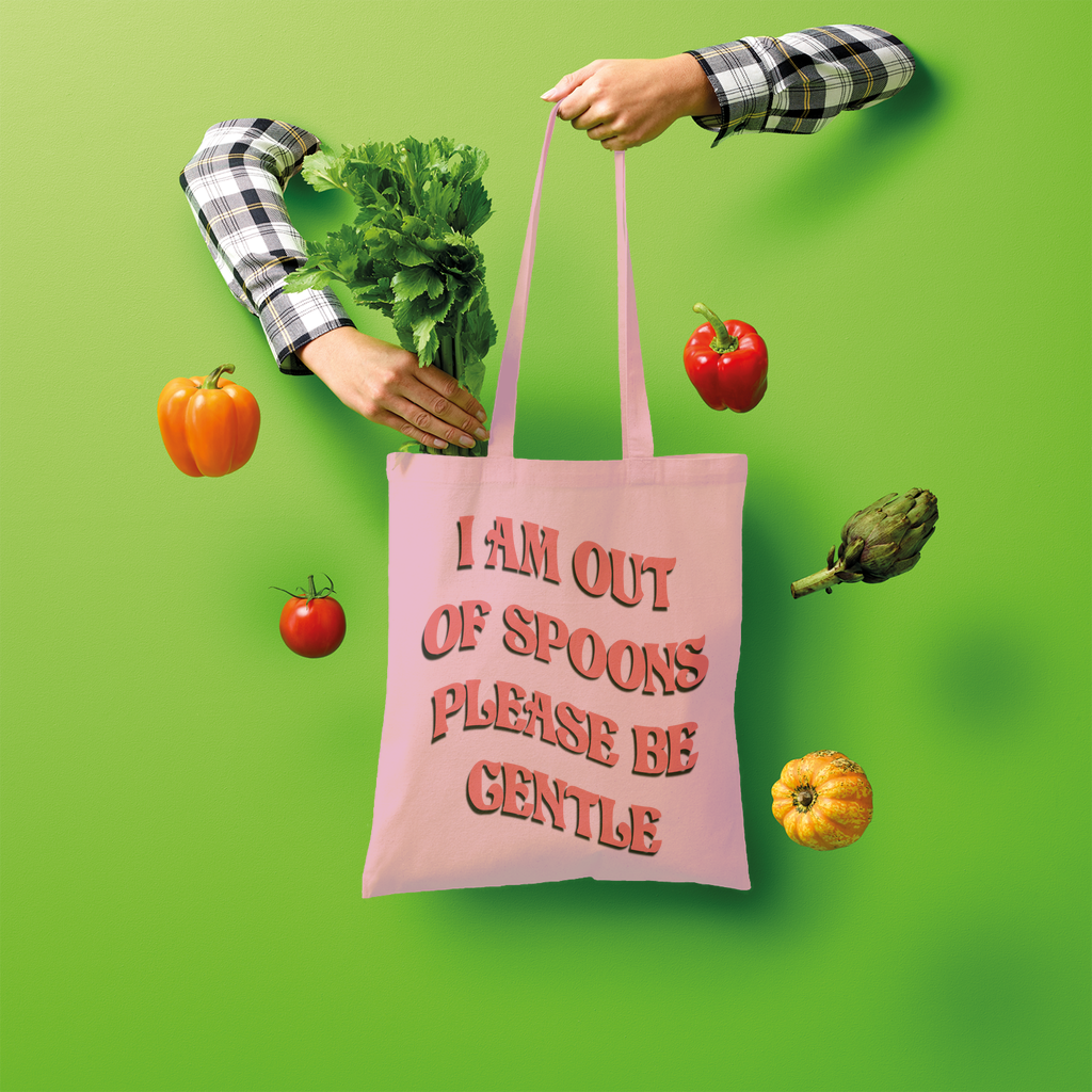 Out of Spoons Tote Bag - Accessories - Bumblegee Designs