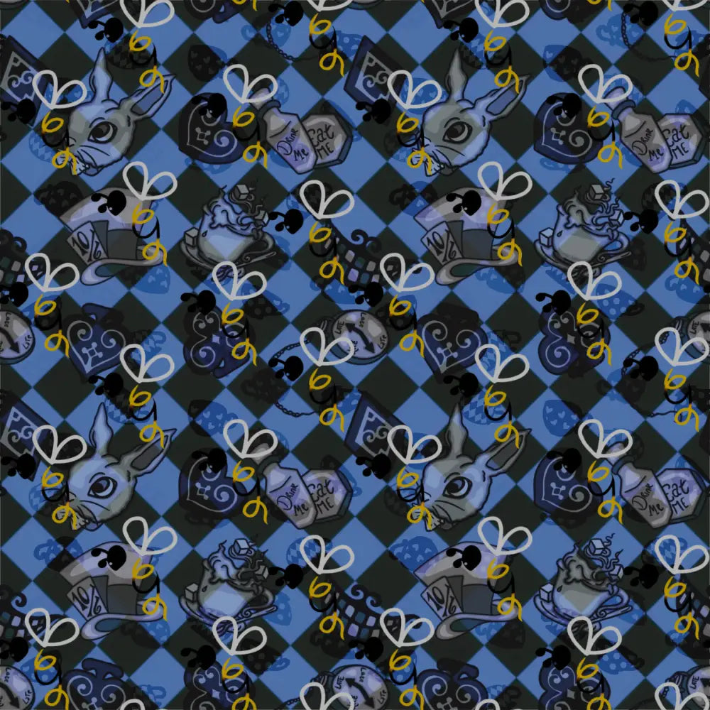 Chequered Wonderland Blue Digital Download